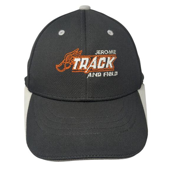 Jerome Track And Field Fitted Baseball Cap Black Medium Embroidered Outdoor Cap - Picture 1 of 9